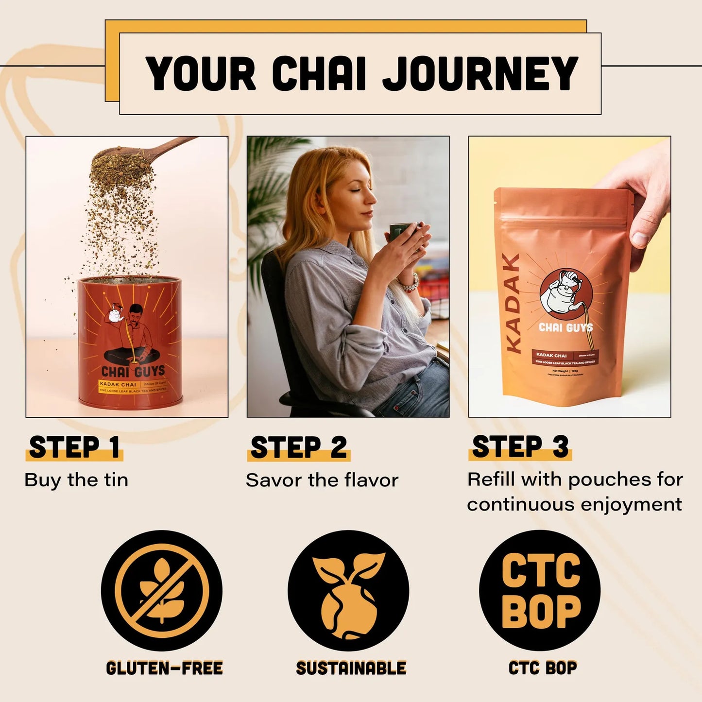 Té Karak Chai Hojas Sueltas Con Canela Y Cardamomo Mezcla India Premium 7 Onzas