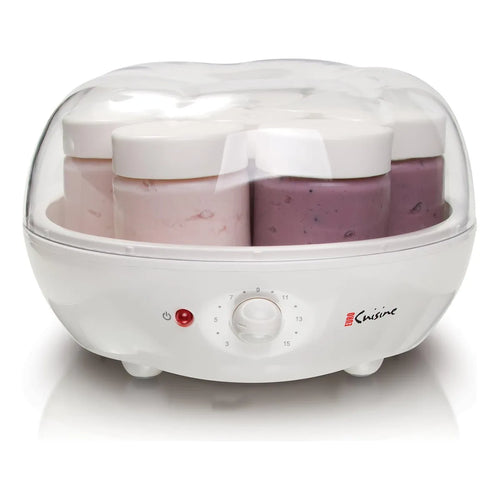 Yogurtera Automática Euro Cuisine YM100 Con Tarros De Vidrio Yogur Natural Casero
