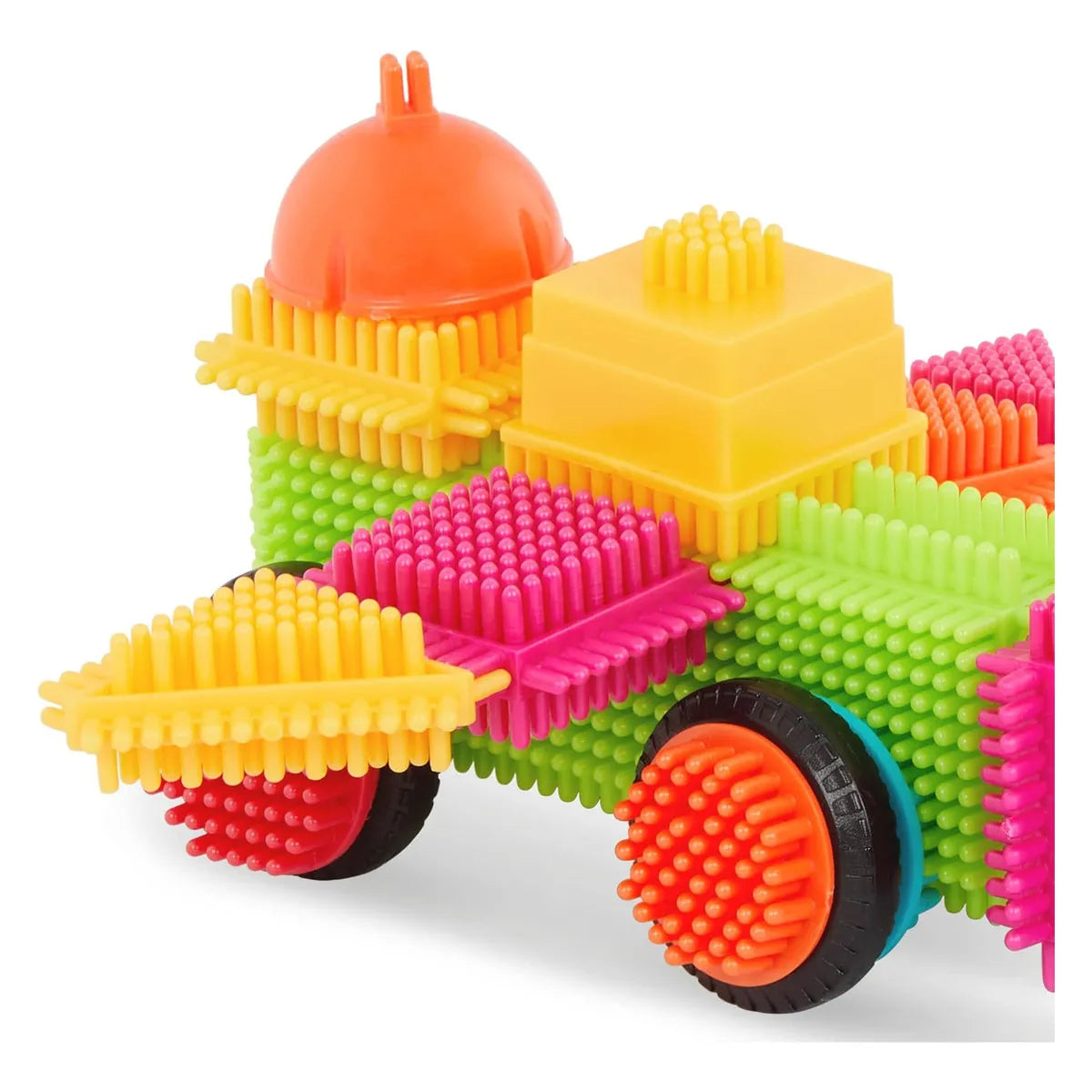 Juguete Bloques Construccion 80 Piezas Tarro Seguro Niños Battat Creatividad