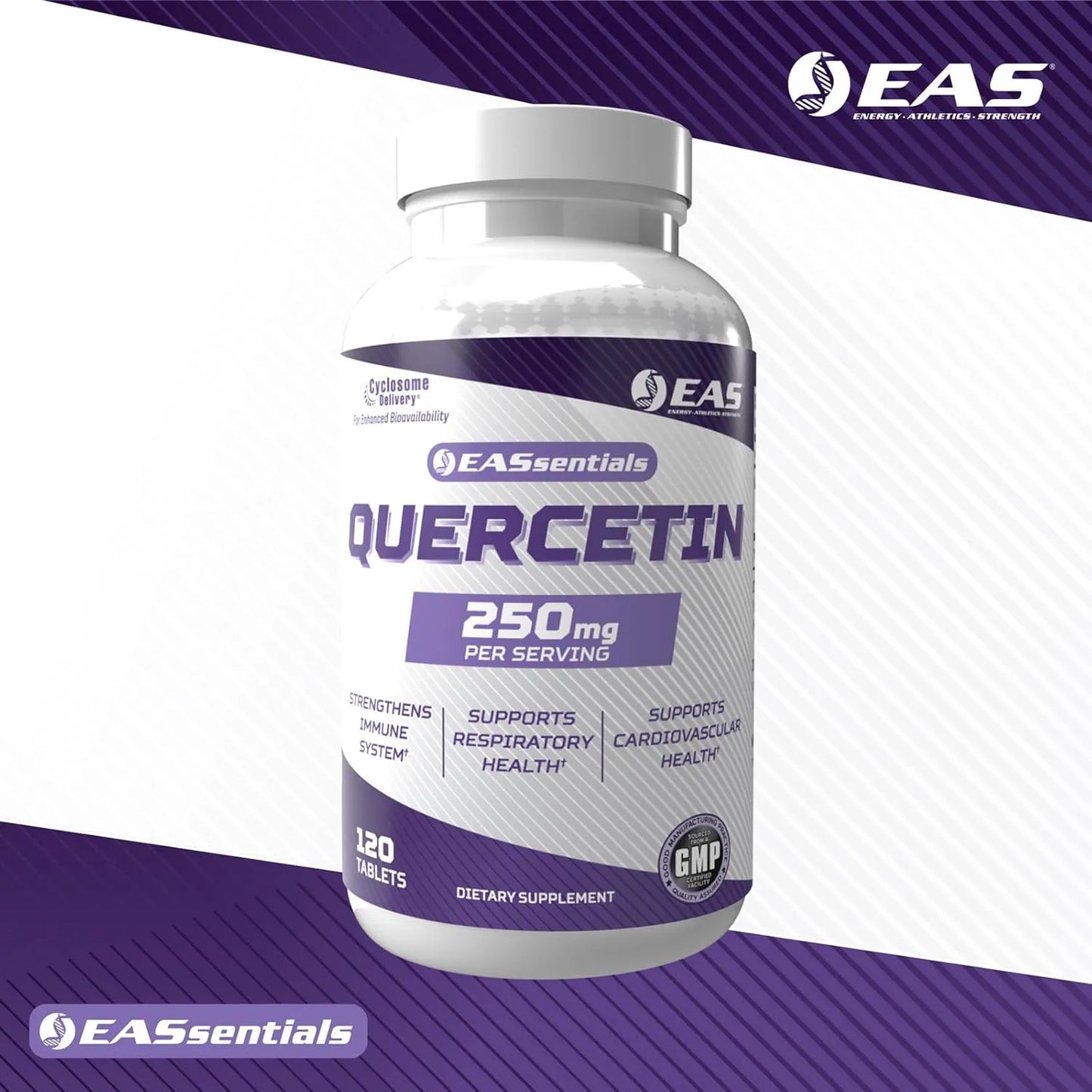 Quercetina 250mg Salud Cardíaca Y Respiratoria Con Tecnología Cyclosome 120 Tabletas