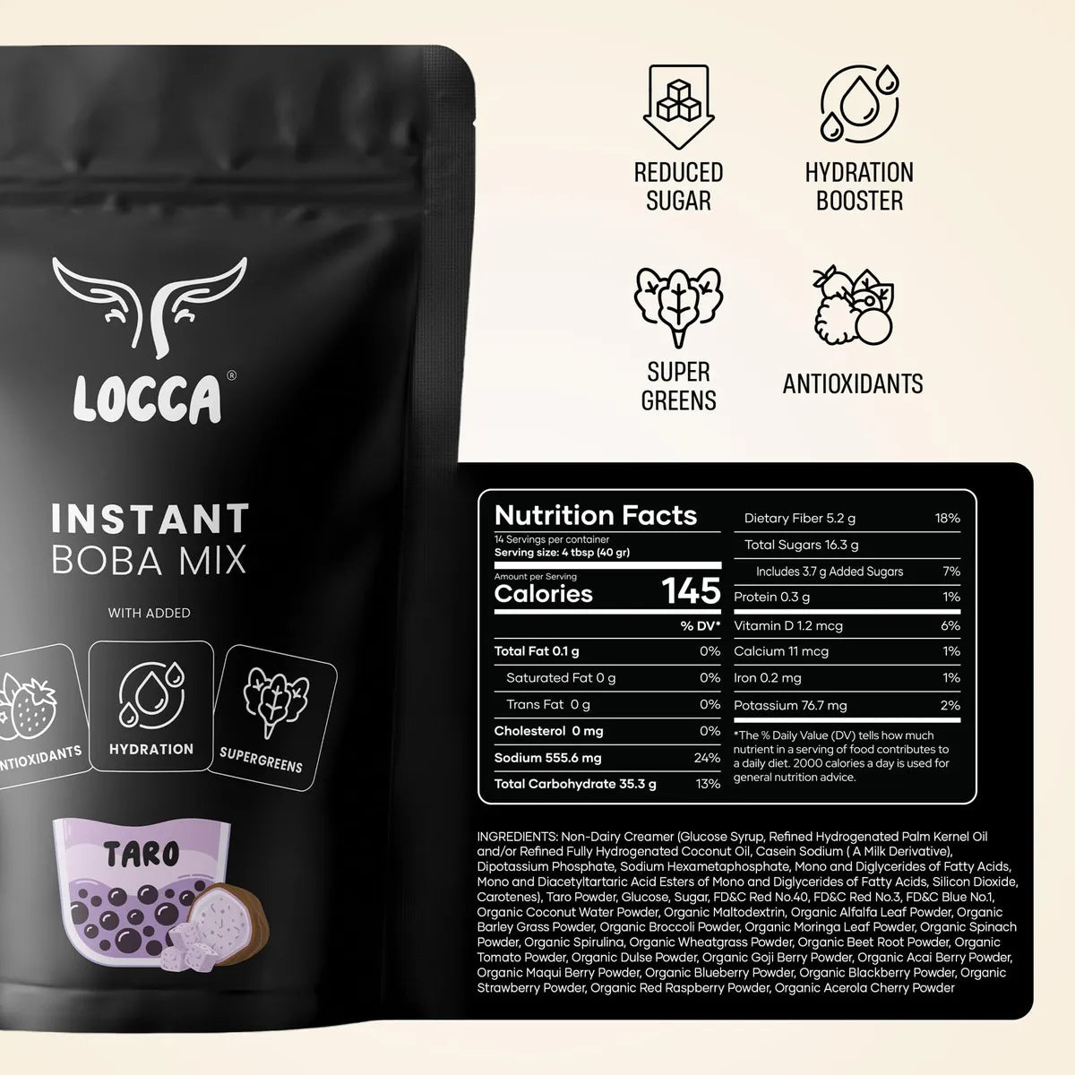 Polvo De Taro Premium Antioxidante Hidratante Para Bebidas Natural