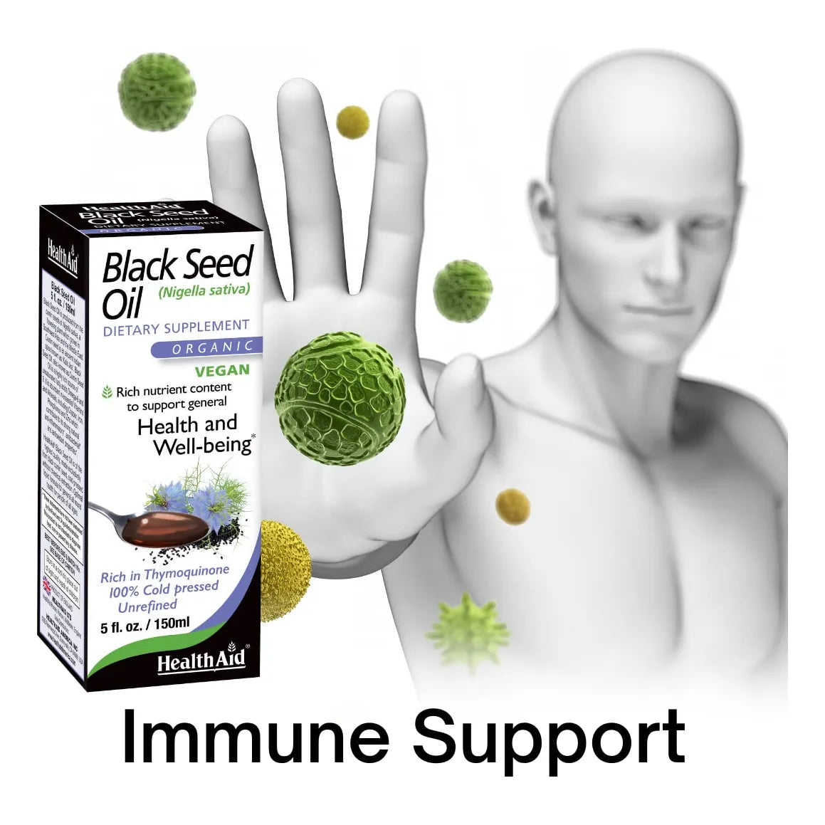 Aceite De Semilla Negra Natural Prensado En Frio Rico En Nutrientes