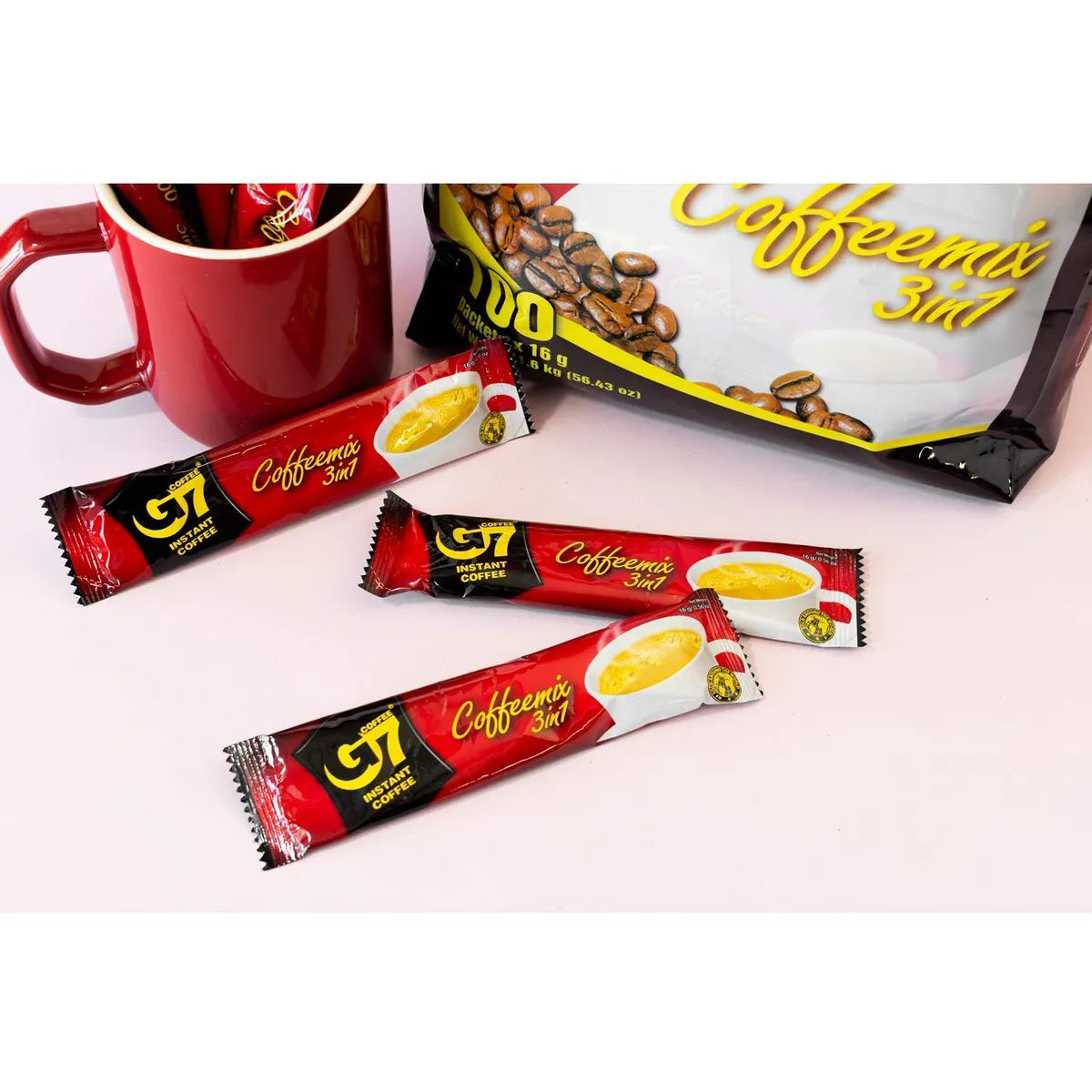 Café Instantáneo G7 3 En 1 Fuerte Con Crema Y Azúcar 20x18g Trung Nguyen
