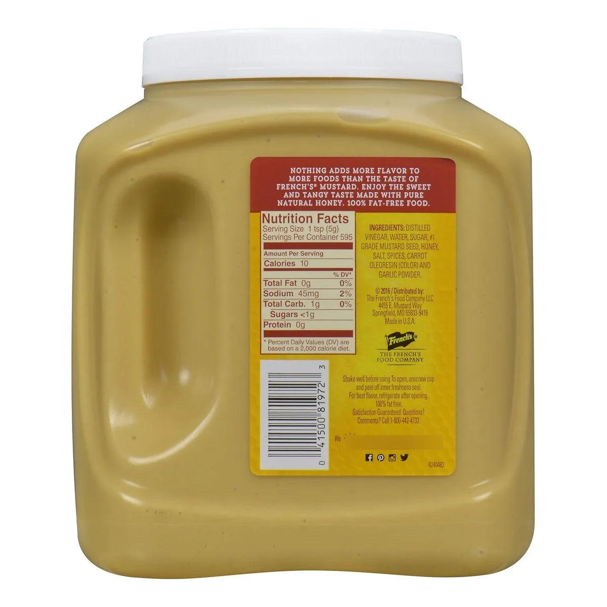 Salsa De Mostaza Y Miel French's 105 Oz Ideal Para Chefs Y Cocina Casera