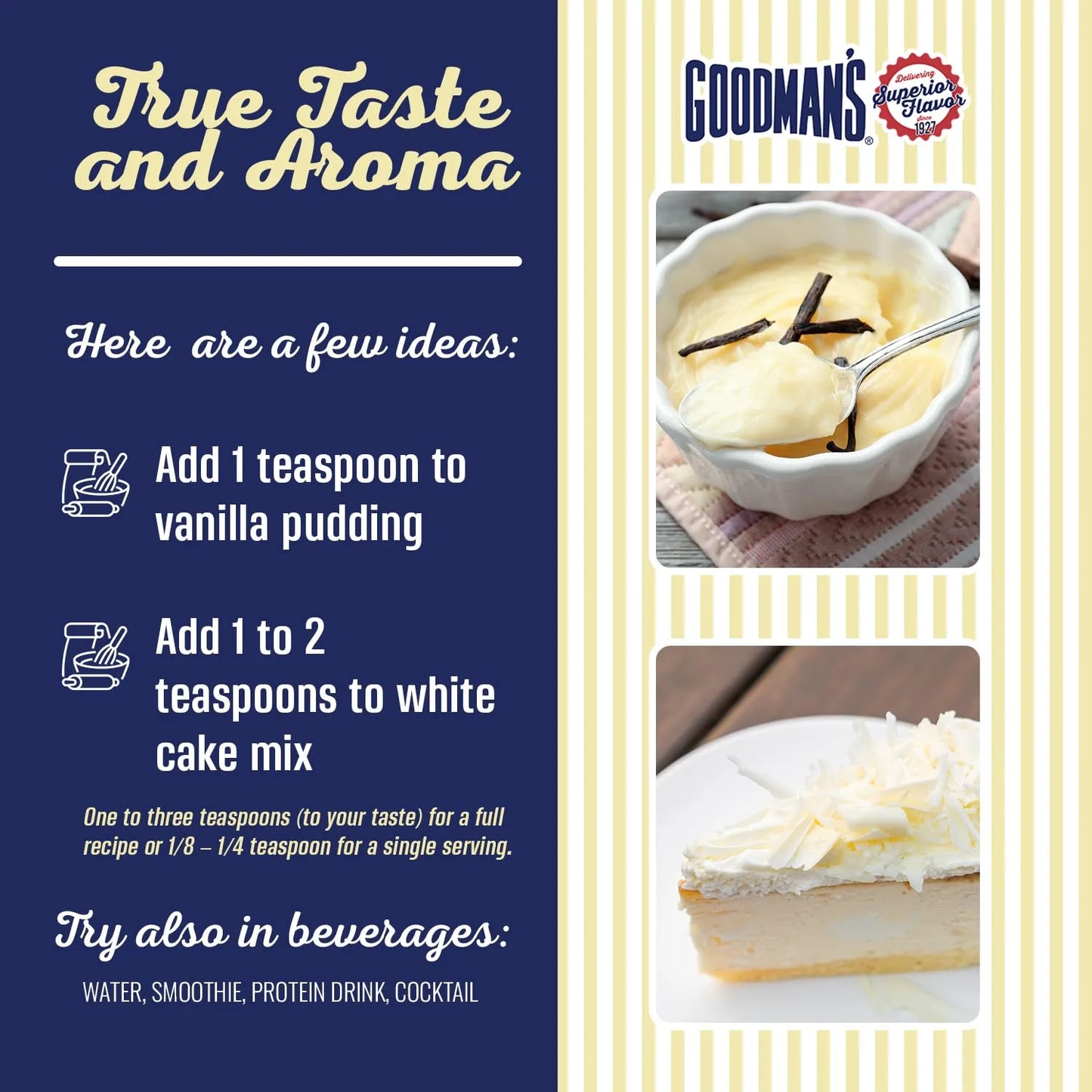Extracto De Coco Tropical Goodmans Sin Gluten Y Kosher Para Postres Y Bebidas