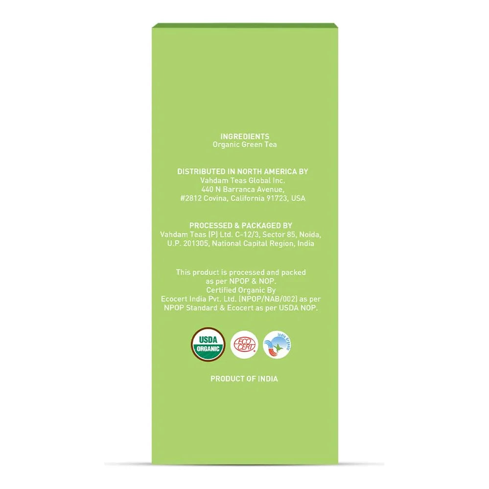 Handpick Bolsas De Té Verde Orgánico 100 Bolsas USDA Himalaya India