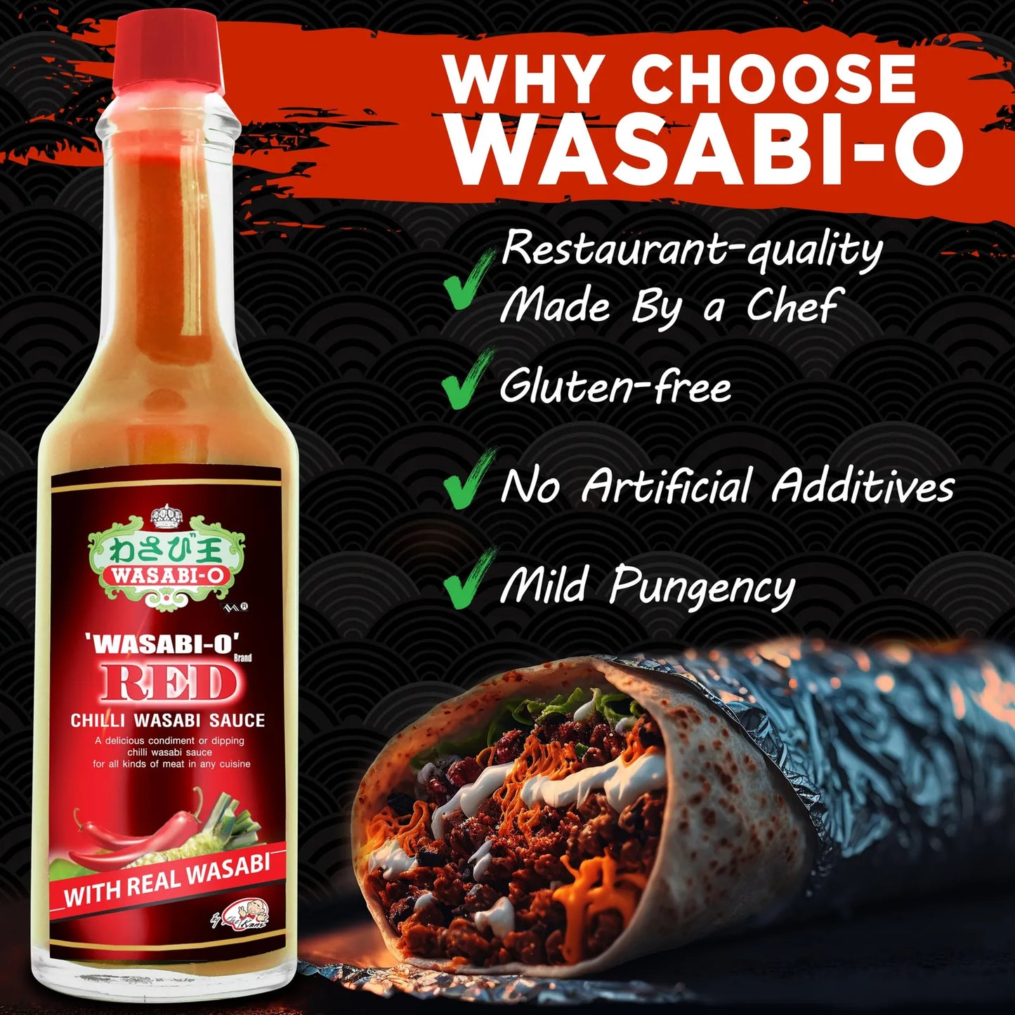 Juego De 2 Salsas Originales Wasabi Y Chile Rojo Chef Walter Importado