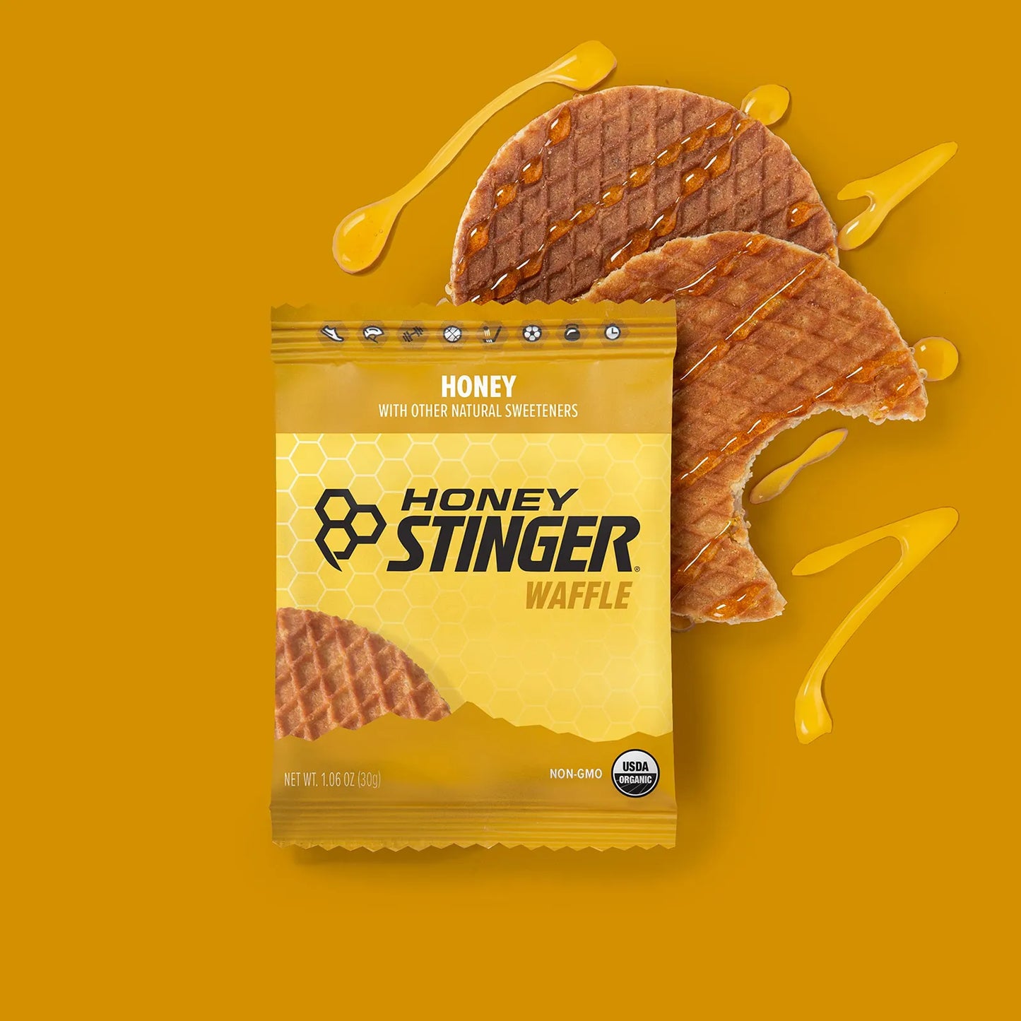 Gofres Organicos Energéticos De Miel Para Ejercicio Y Resistencia Caja De 16 Unidades