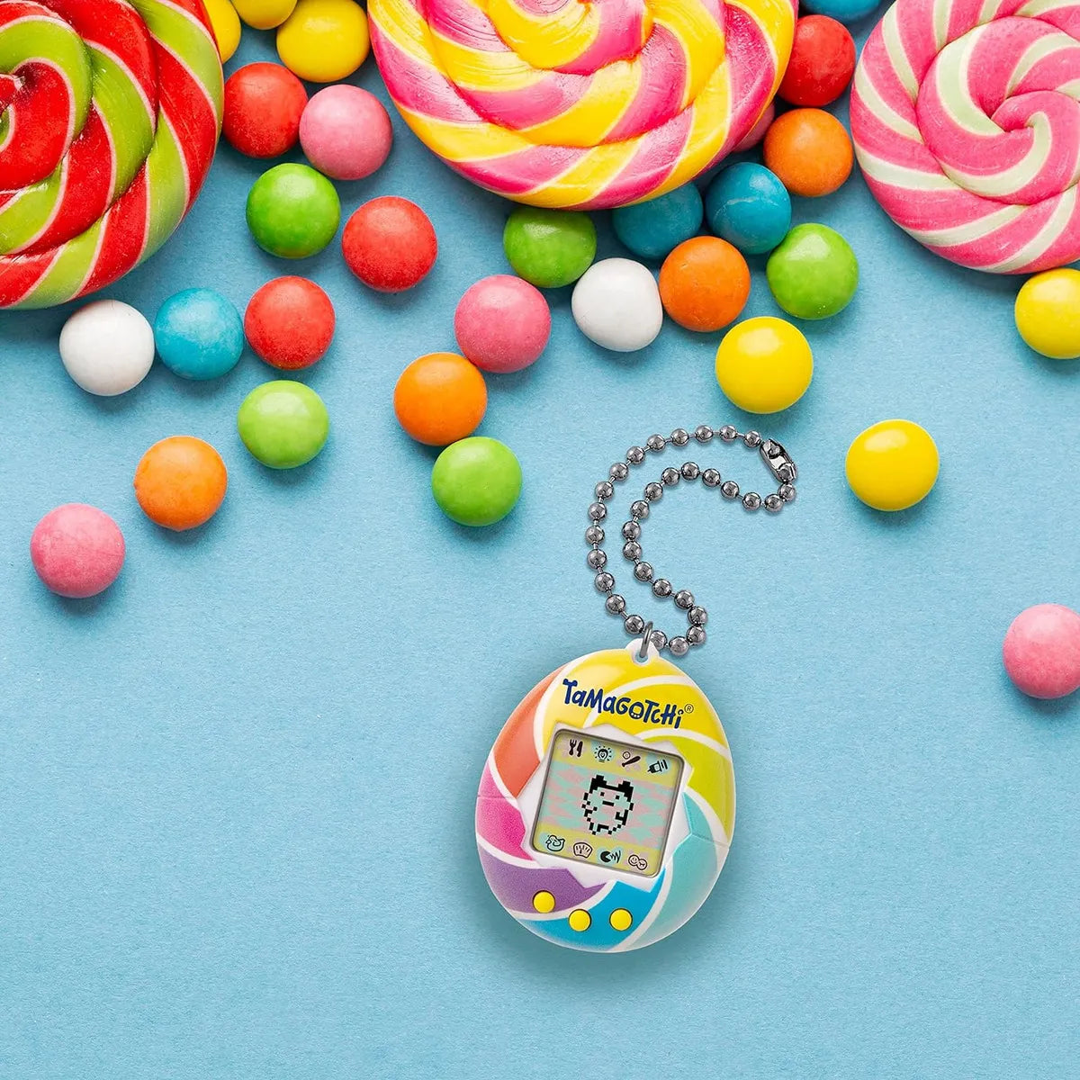 Tamagotchi Mascota Digital Candy Swirl Juguete Retro Interactivo Y Educativo