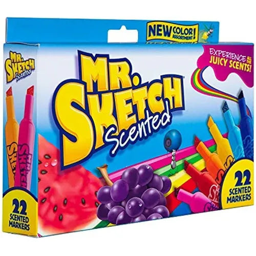 Rotuladores De Punta Cincelada Mr Sketch 22 Colores Aromatizados Seguros Para Niños