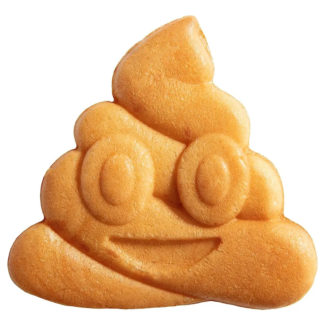 Mini Gofrera Emoji Caca Divertido Desayuno Para Niños Facil Limpiar Antiadherente