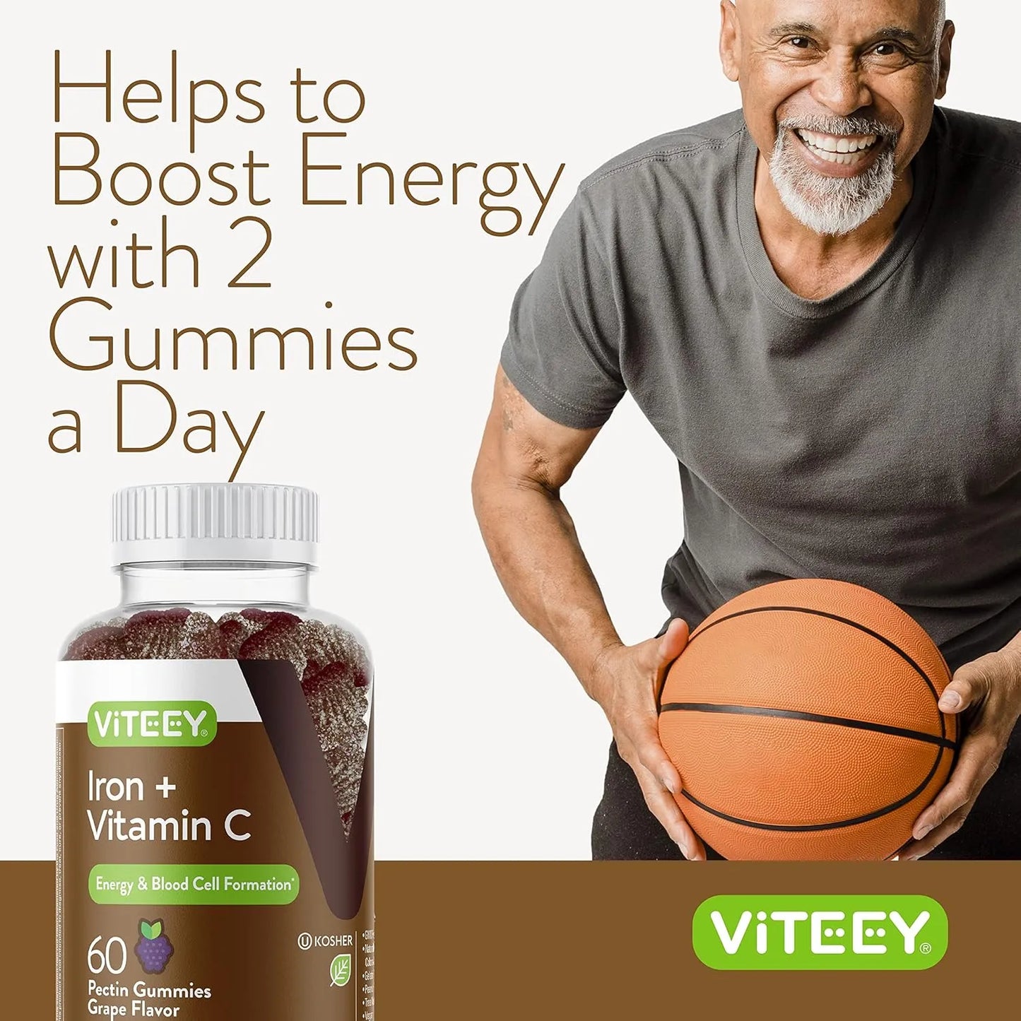 Gomitas De Hierro 20 Mg Con Vitamina C 26 Mg Para Energia Y Salud