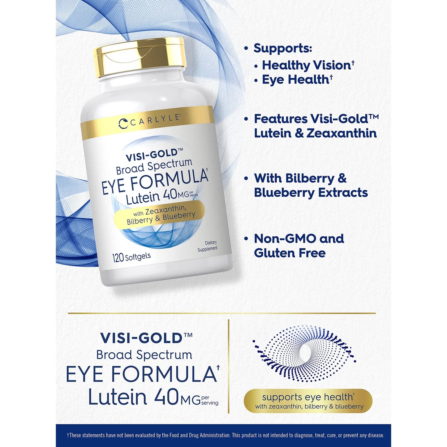 Capsulas Salud Ocular Luteina 40 Mg Zeaxantina Arandano 120 Unidades