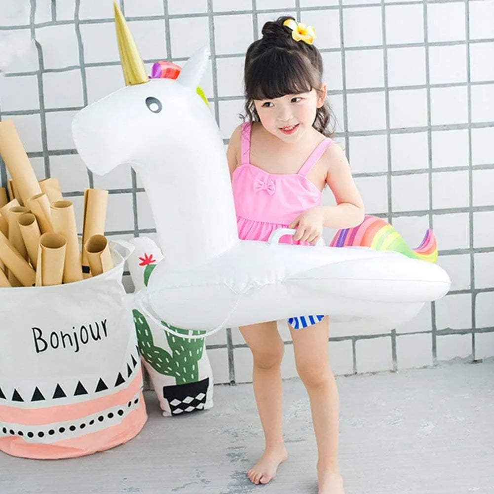 Flotador De Piscina Para Bebés Unicornio Seguro Y Divertido