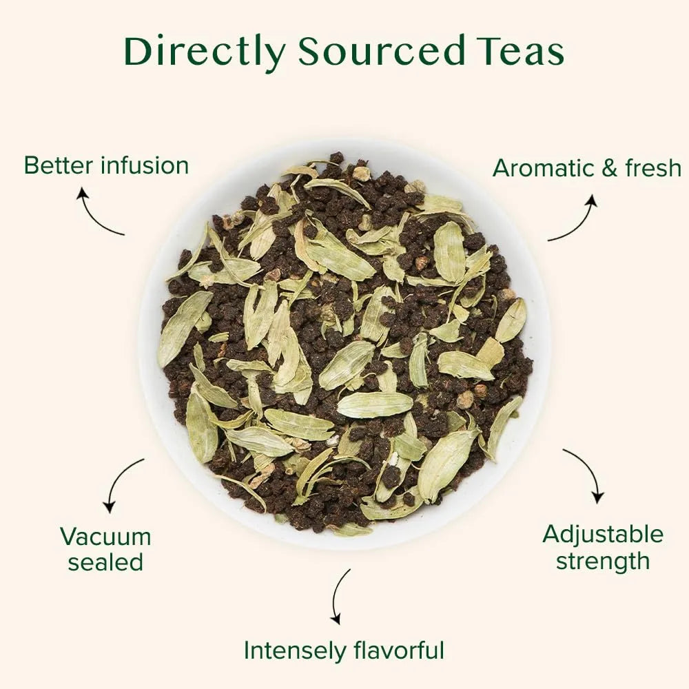 Té Cardamomo Masala Chai Premium Assam Hojas Sueltas Importado