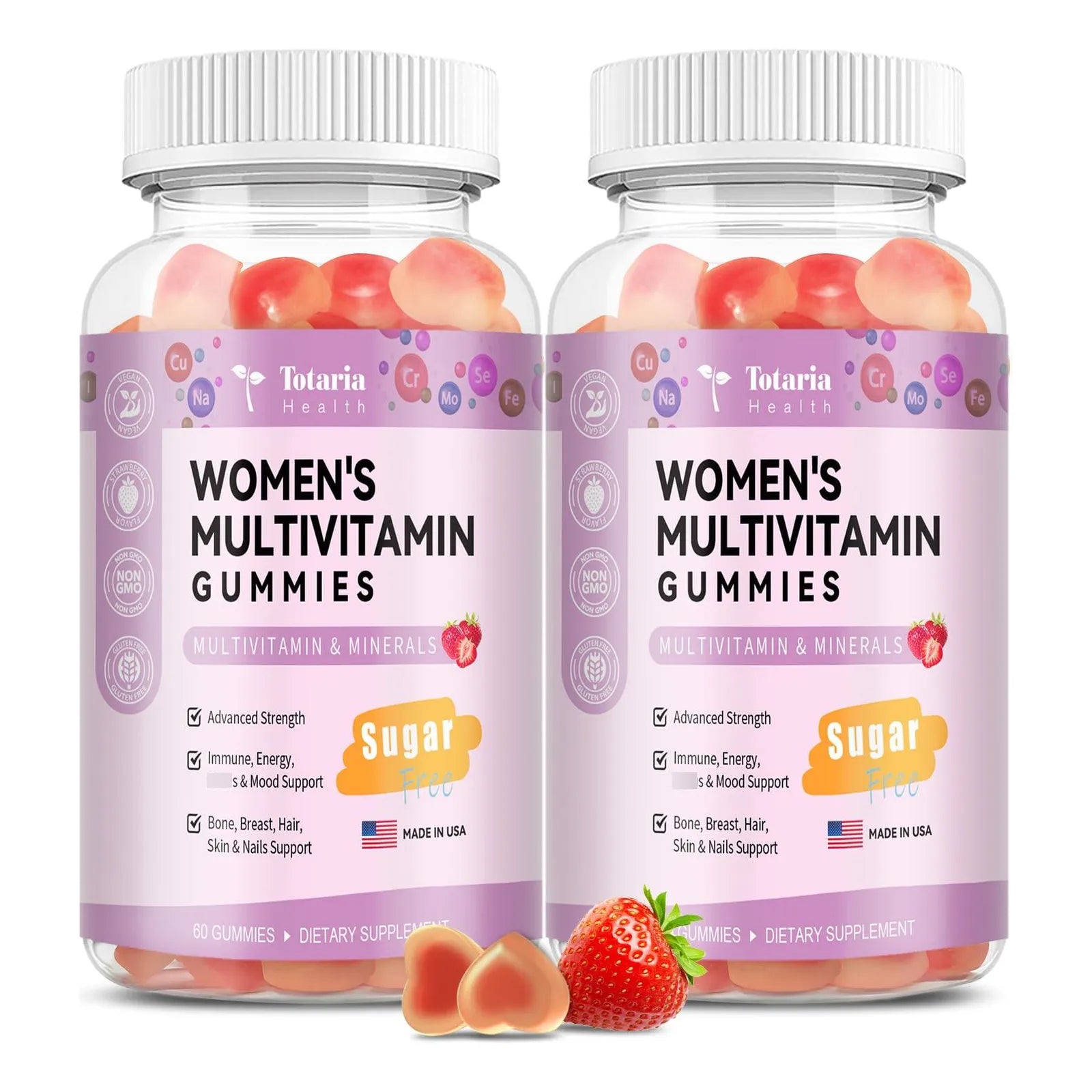 Gomitas Multivitamínicas Sin Azúcar Para Mujeres Con Inositol Hierro Y