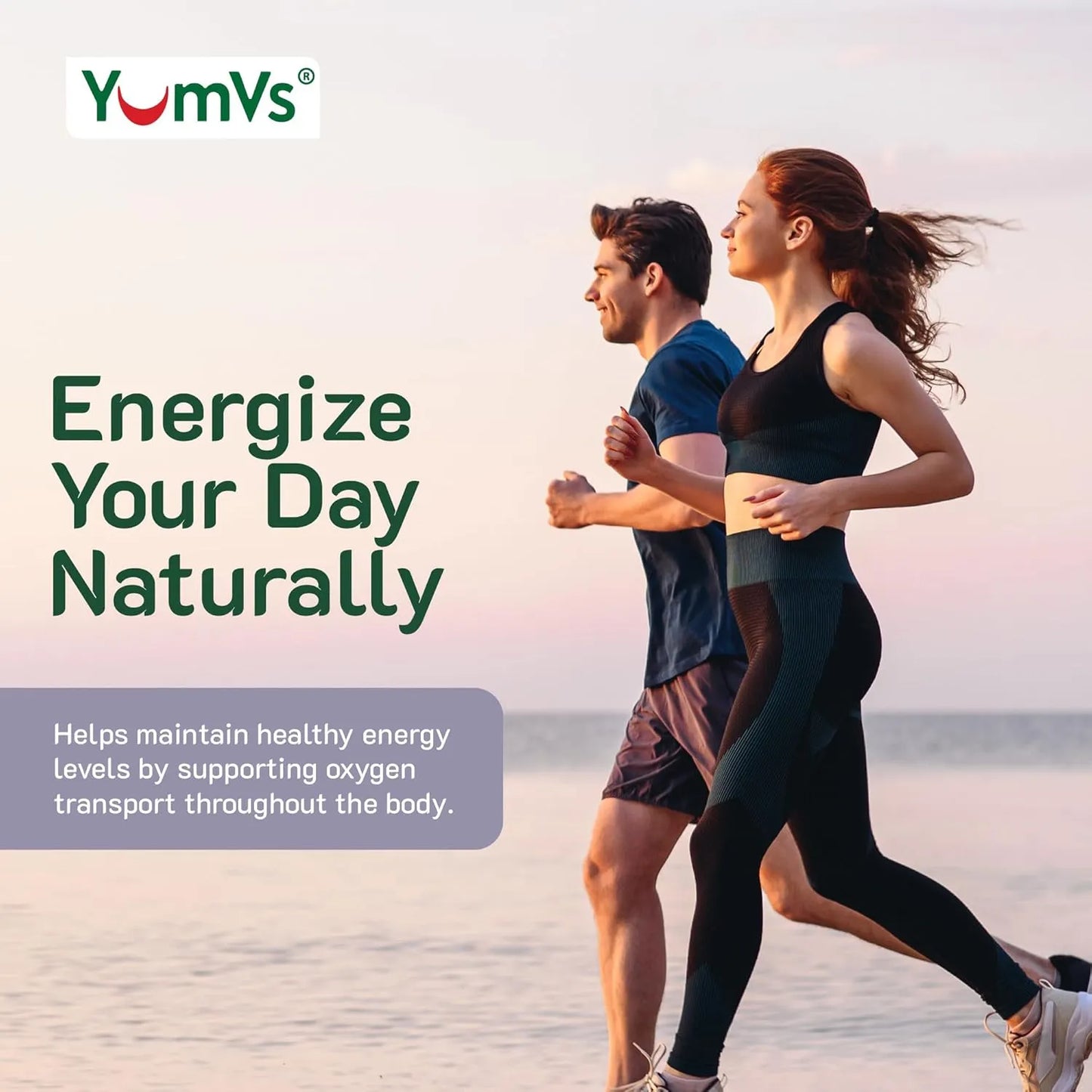 Gomitas De Hierro Adultos Sabor Uva Con Vitamina C YUM-V Suplemento Nutricional