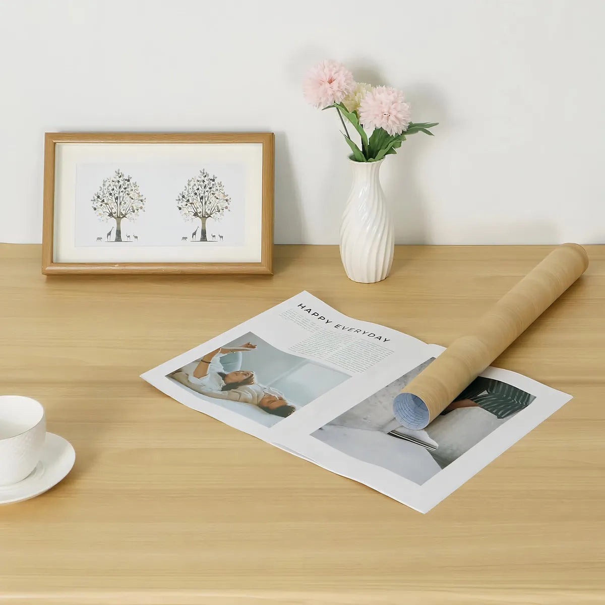 Papel Tapiz Grano Madera Arce Autoadhesivo Heroad Renovacion Instantanea
