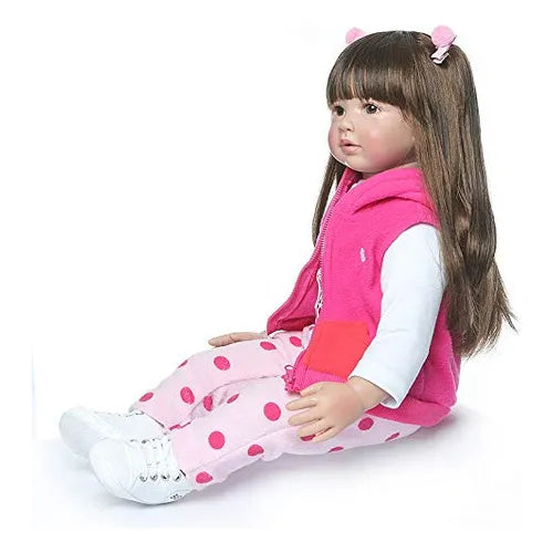 Muñeca Reborn Icradle Realista 24 Pulgadas Bebé De Juguete Con Babi