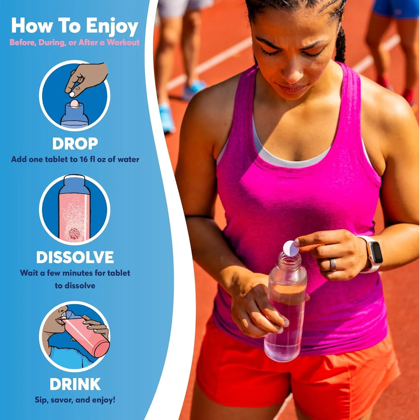 Nuun Sport Cafeína Tableta Bebida Electrolítica 10 Unidades Sabor Baya Silvestre