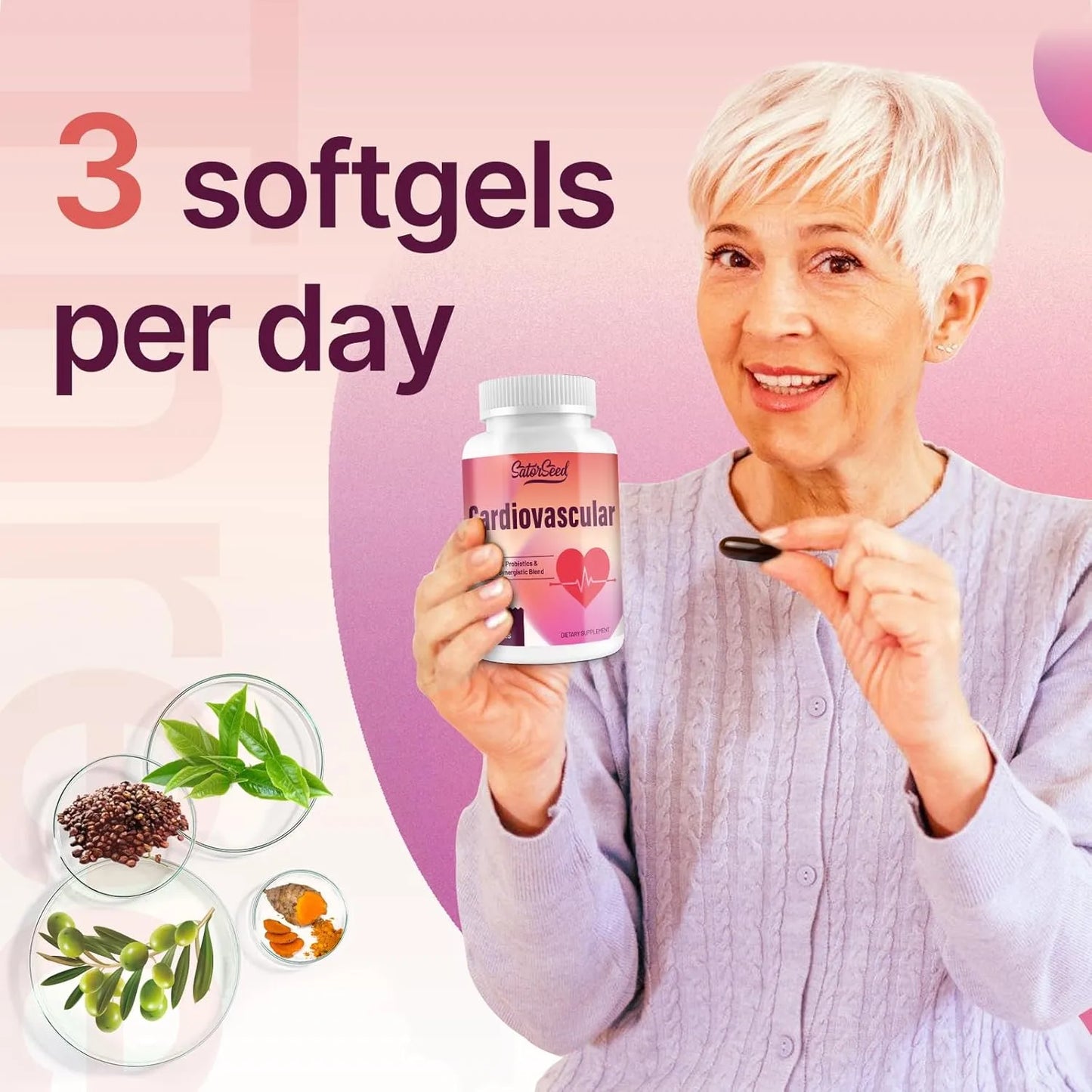 Capsulas Blandas 3000 Mg Vitaminas Probioticos Omega 3 Coq10 Mezcla Sinergica Todo En Uno 90 Unidades