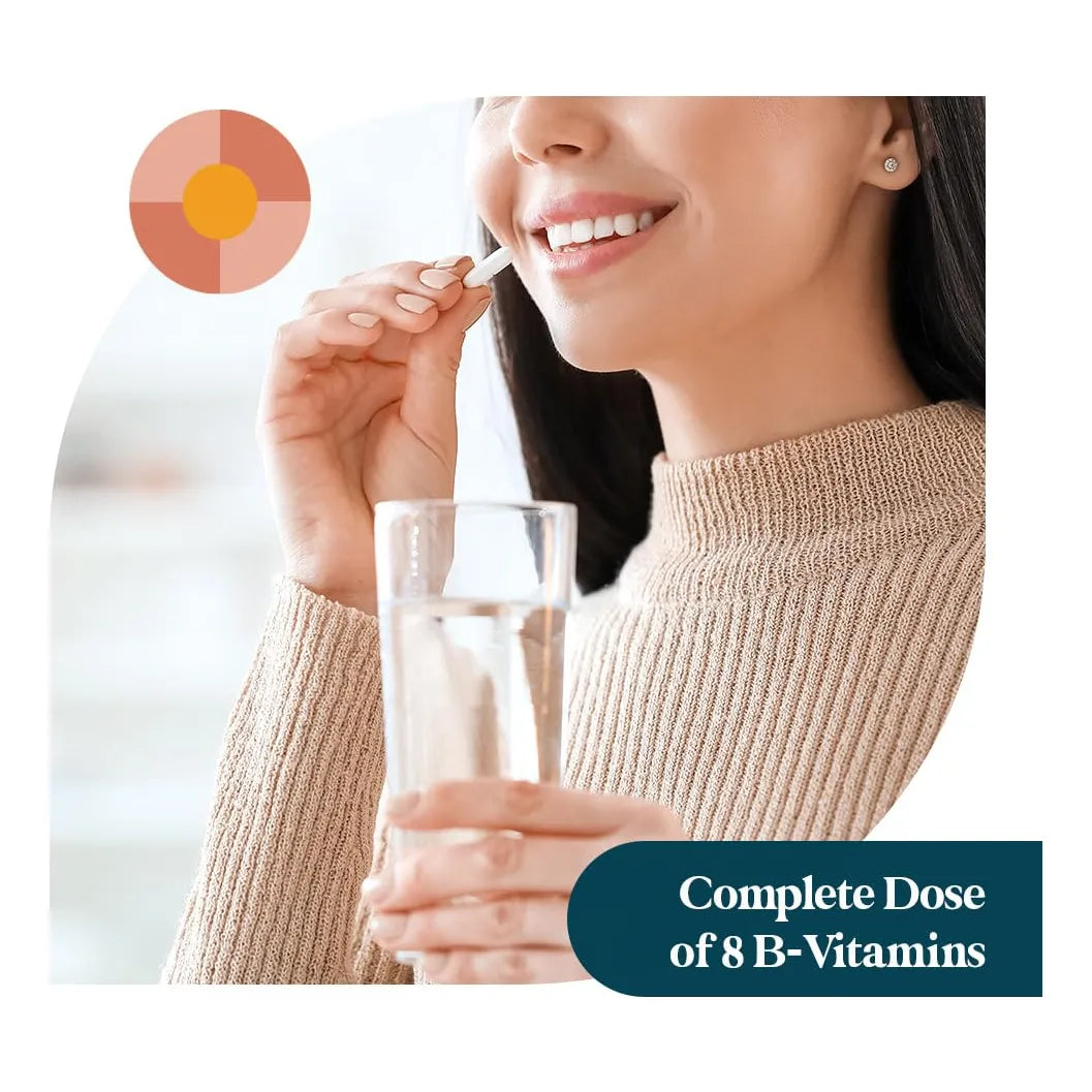 Complejo De Vitamina B Dosis Completa 60 Capsulas Apoyo Cognitivo Y Energia