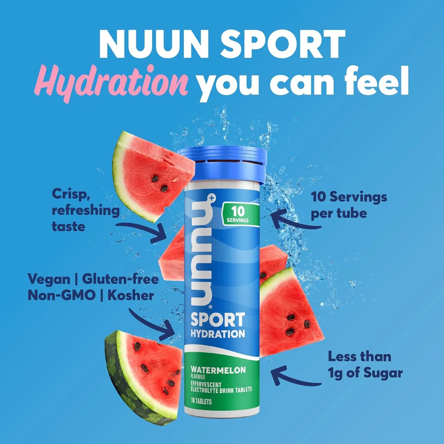 Nuun Pastillas Hidratantes Electrolitos Sabor 8 Pack Hidratación Deportiva