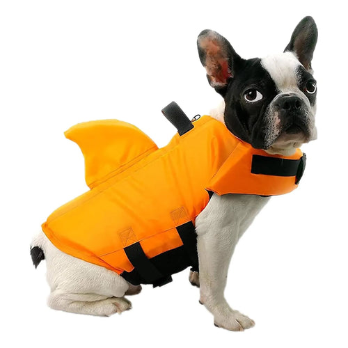 Chaleco Salvavidas Para Mascotas Talla XS Azul Diseño Tiburón Seguridad Flotabilidad