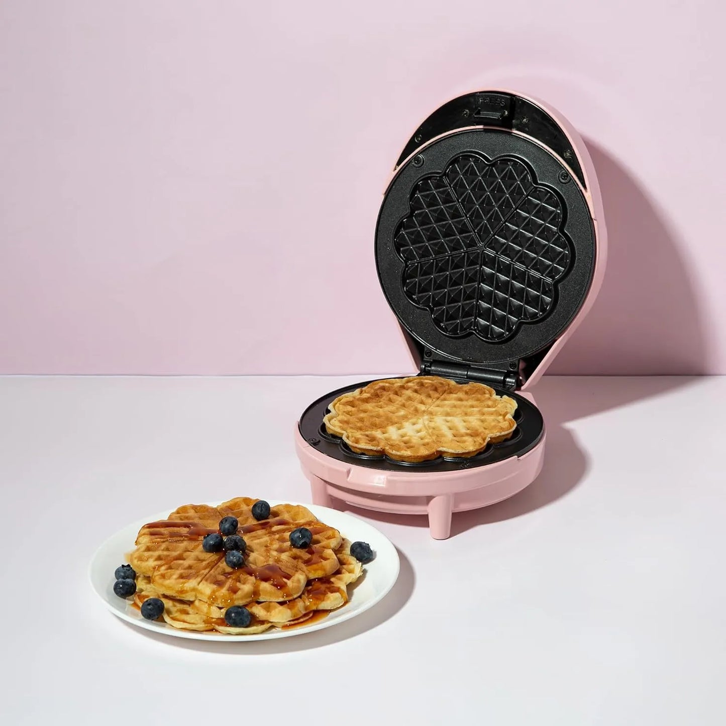 Máquina Para Hacer Gofres De Corazón, Produce 5 Mini Gofres