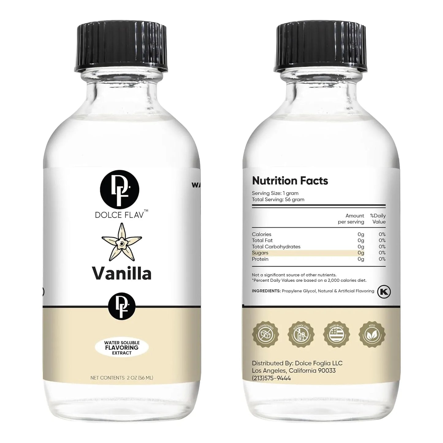 Extracto De Vainilla 60 Ml Premium Sin Azúcar Ideal Para Postres Y Bebidas