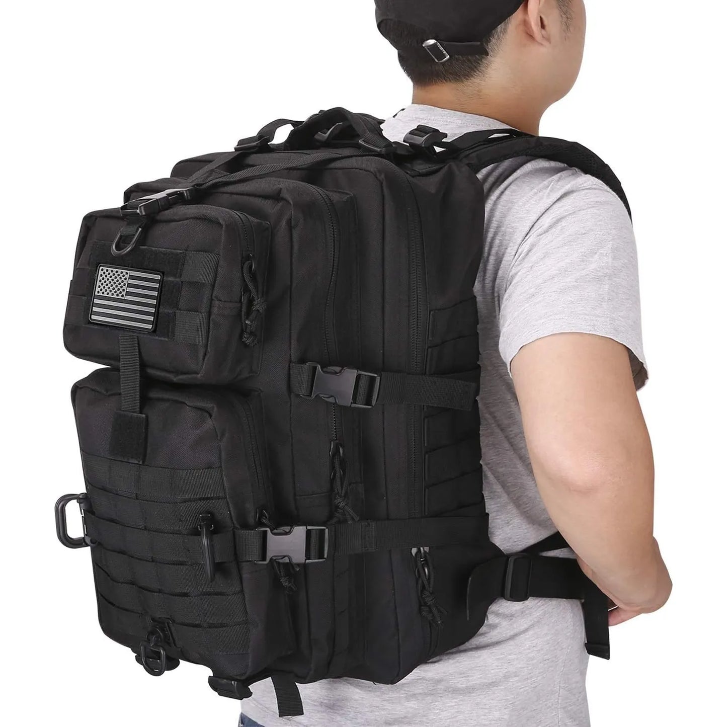 Mochila Táctica Militar Hannibal Tactical 36L Resistente Al Agua Sistema Molle
