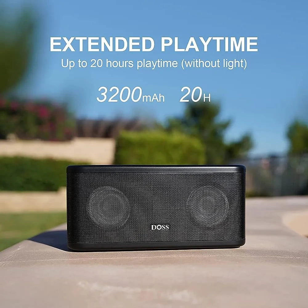 DOSS SoundBox Plus Altavoz Bluetooth Portátil Sonido HD 16W Luces LED 20H Autonomía
