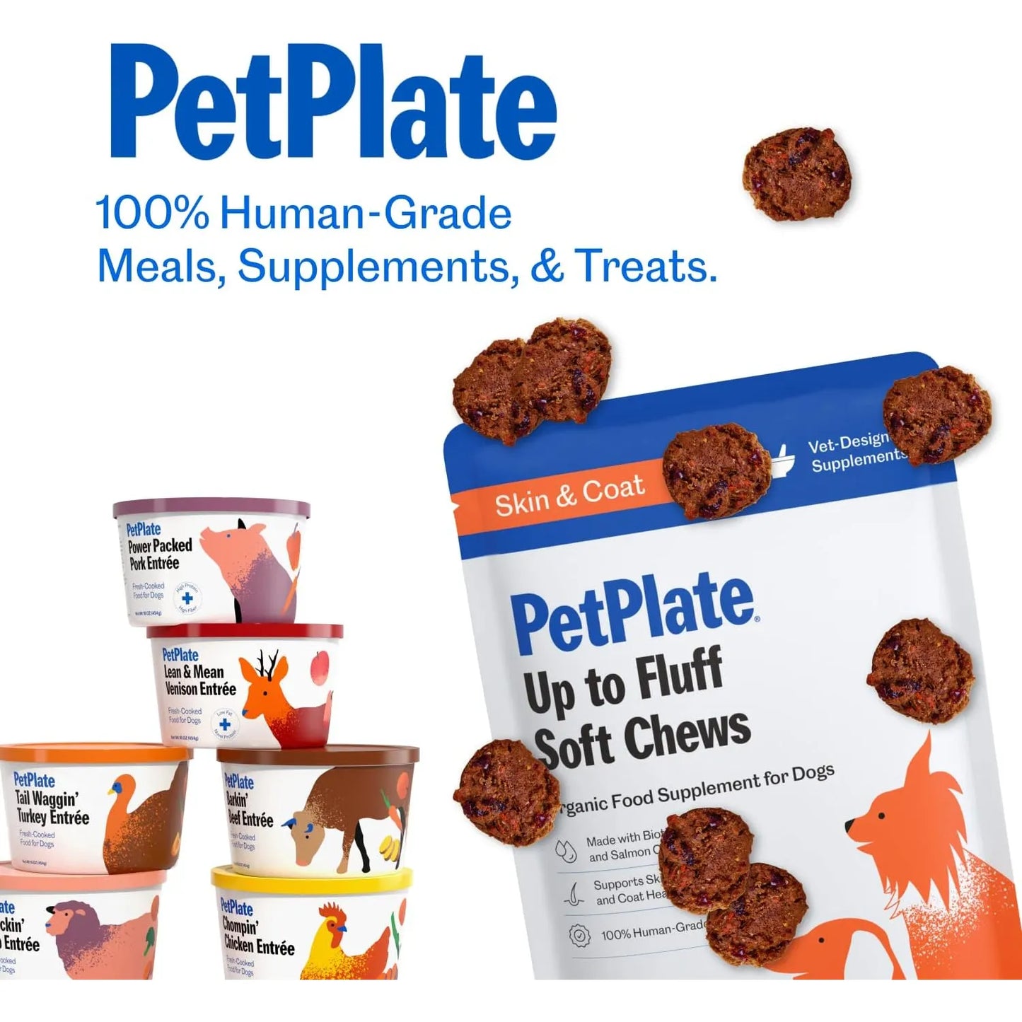 Masticables Suaves Para Perros Con Soporte Para Piel Y Pelaje Ingredientes Orgánicos