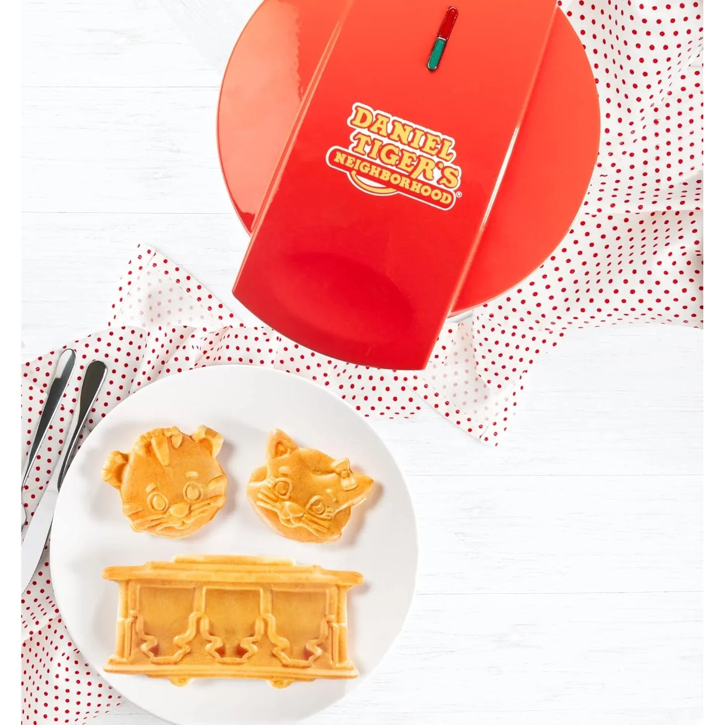 Daniel Tiger Waffle Maker Eléctrico Antiadherente 3D Para Gofres Y Panqueques