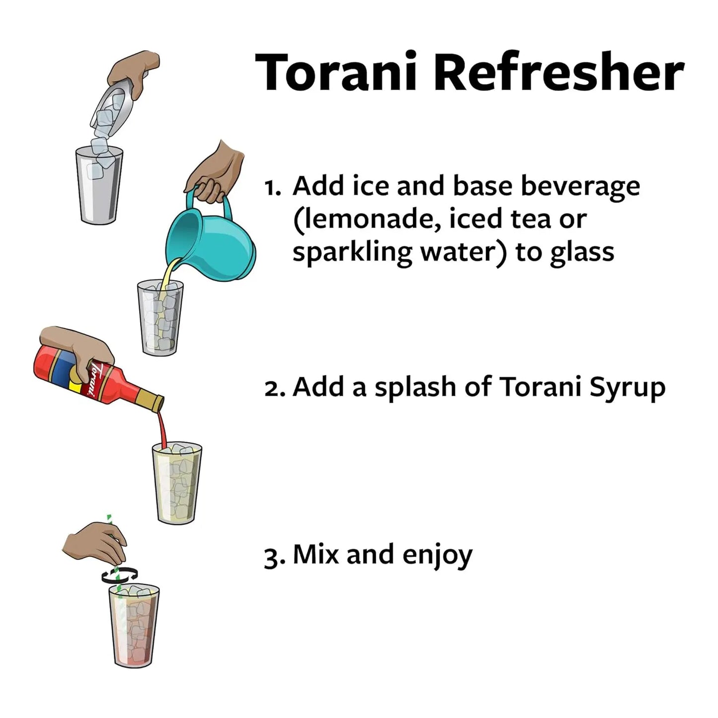 Torani Pack Surtido Jarabe Sin Azucar 4 Sabores Ideal Para Refrescos Y Cafes