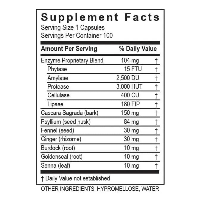 Enzymes ReleaseZyme Blend Suplemento Digestivo Con Hierbas Naturales