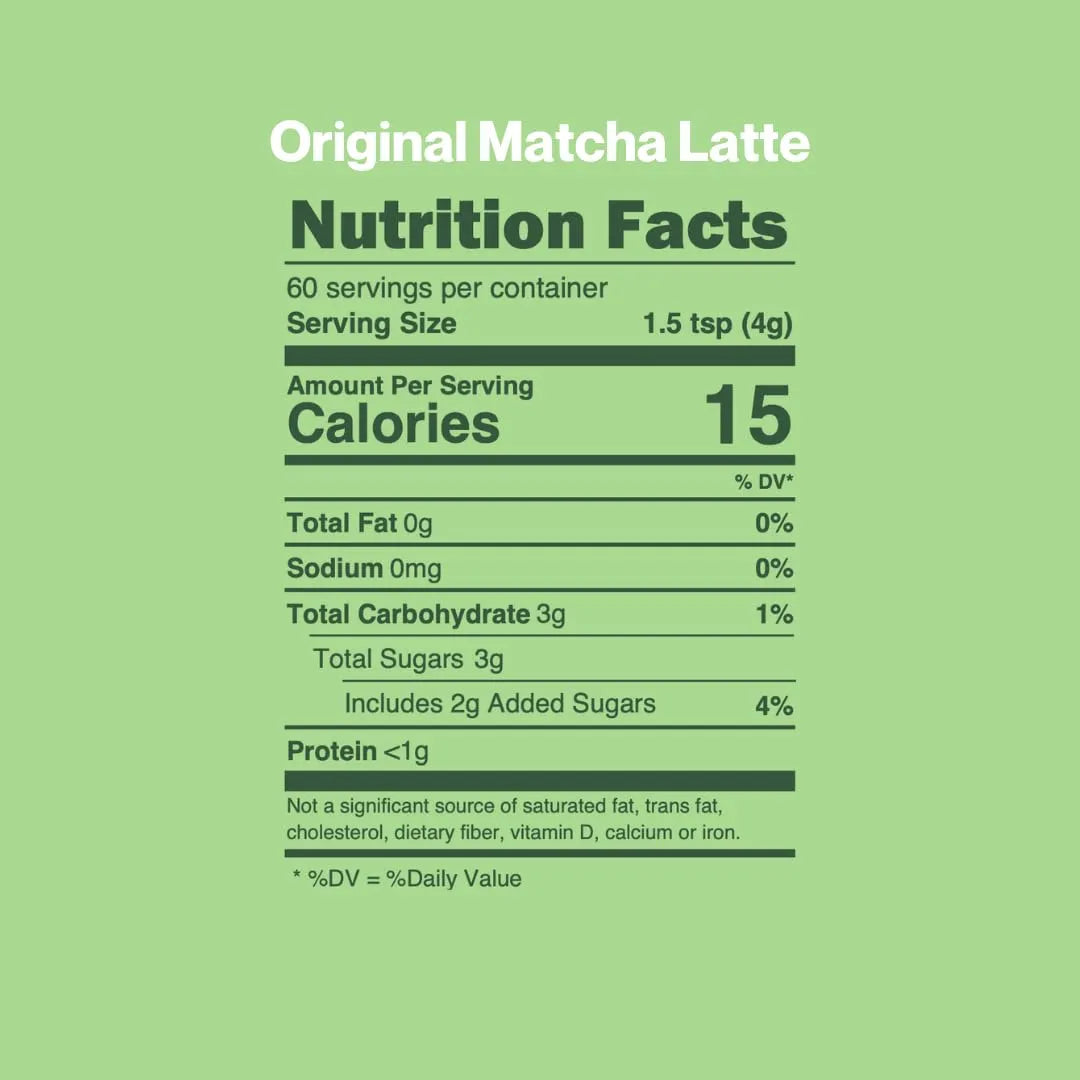 Polvo De Matcha Endulzado Original 240g Lata Resellable Té Verde Japonés Energía Natural
