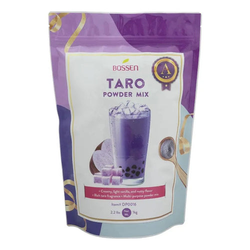 Mezcla En Polvo Para Té De Taro Burbujeante Bossen 2.2 Libras Sabor Cremoso Y Versátil