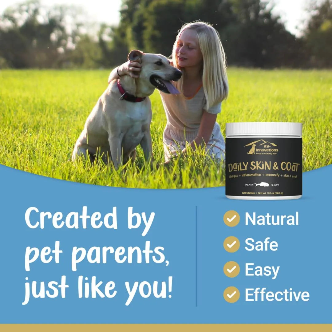 Masticables K9 Innovations Para Perros Sabor Salmón Omega 3 Vitamina C Antipicazón 120 Unidades