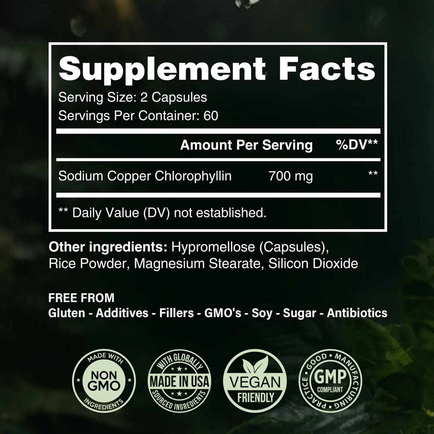 Capsulas De Clorofila 700 Mg Natural Alta Concentracion Energia Y Salud