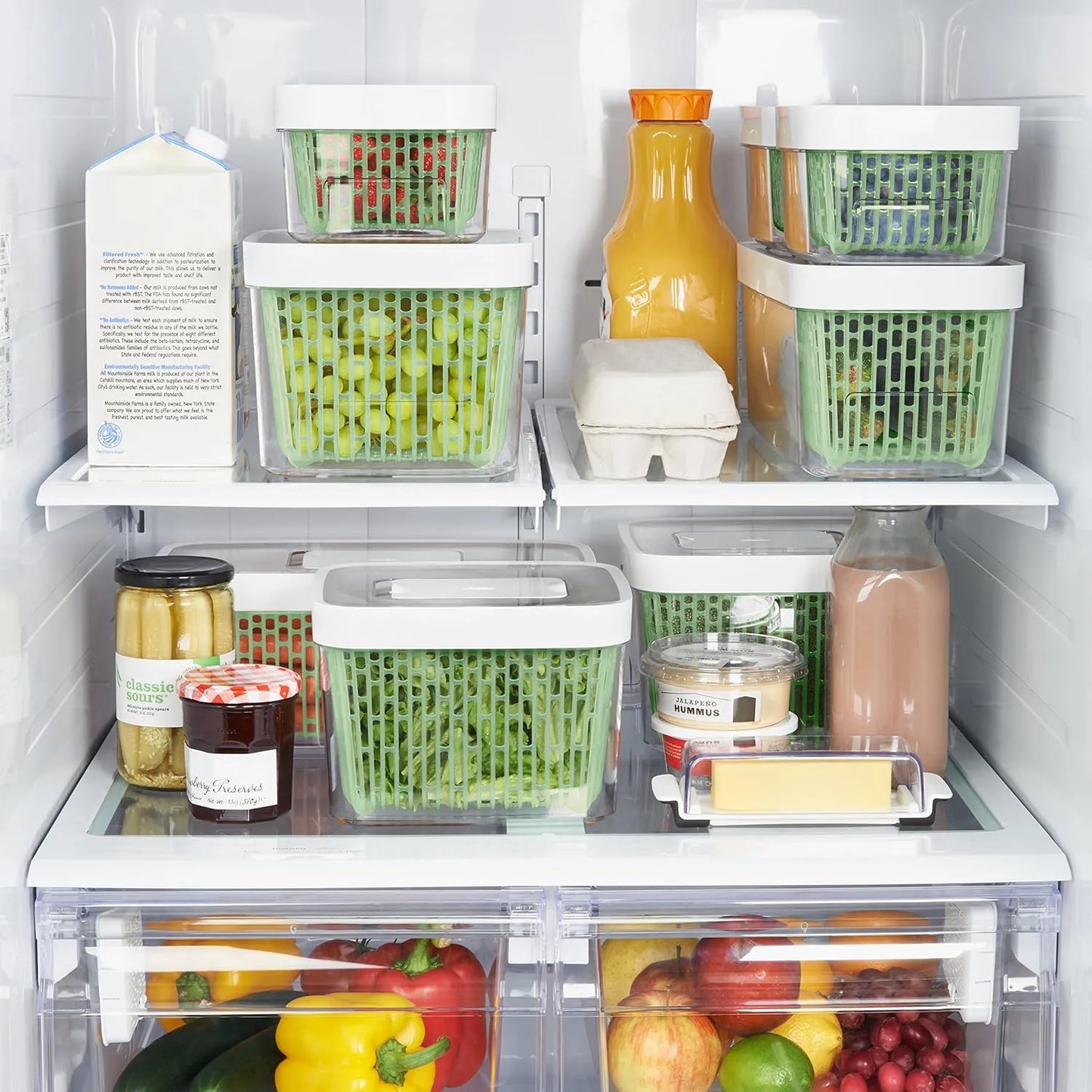 Oxo Good Grips Greensaver Produce Keeper Grande Contenedor Para Verduras Frescas