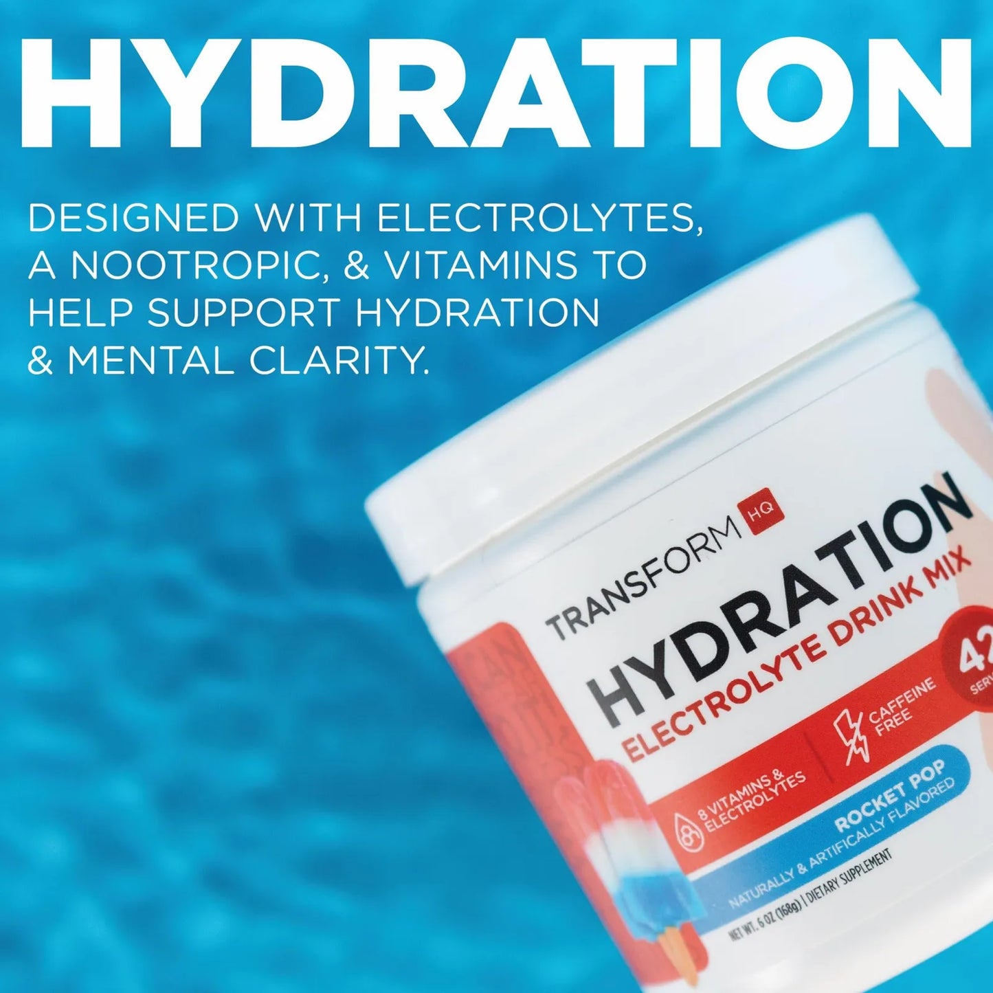 TransformHQ Hidratación 42 Porciones Piña Colada Electrolitos Y Vitaminas