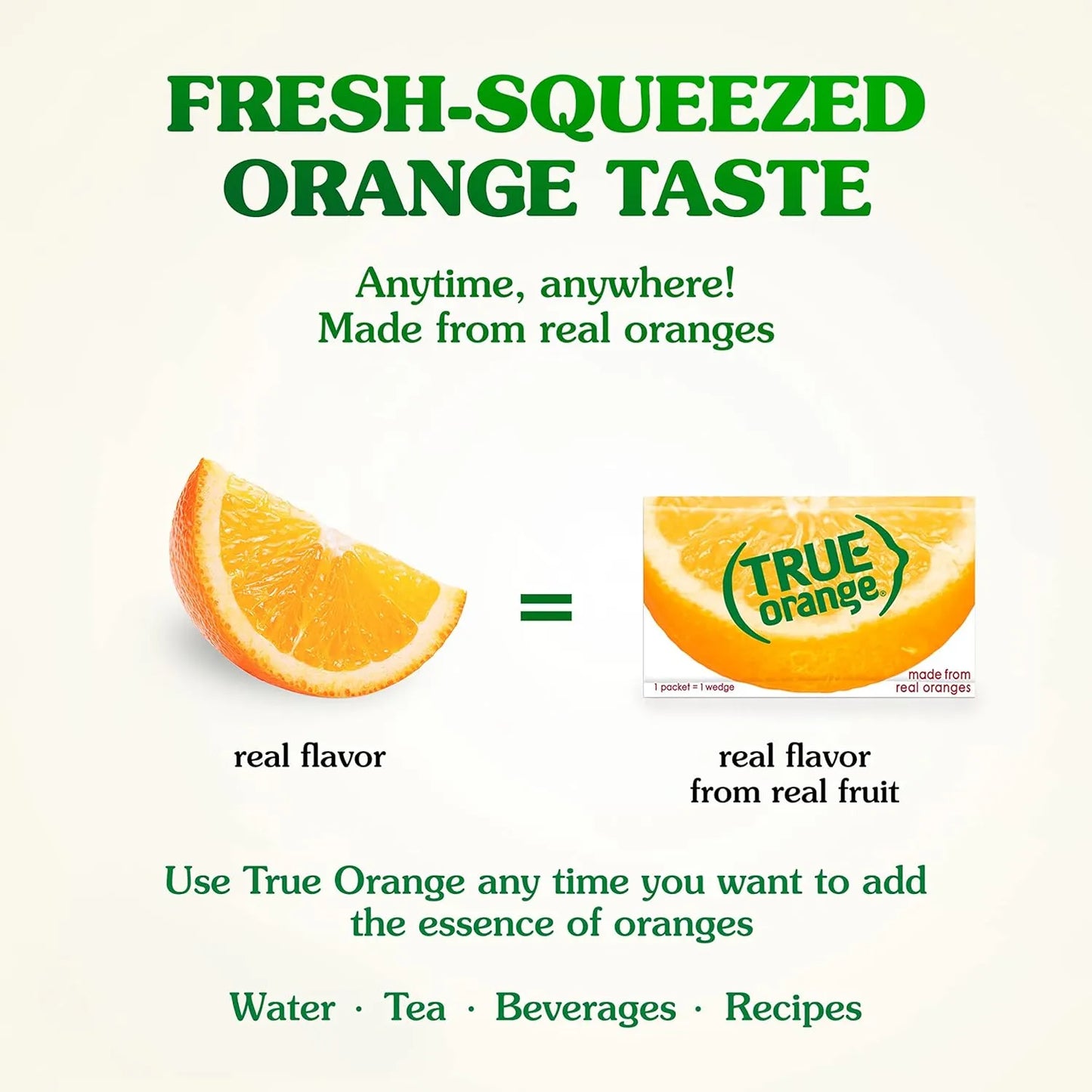 True Orange Potenciador De Agua 500 Sobres Sabor Naranja Natural Sin Calorias