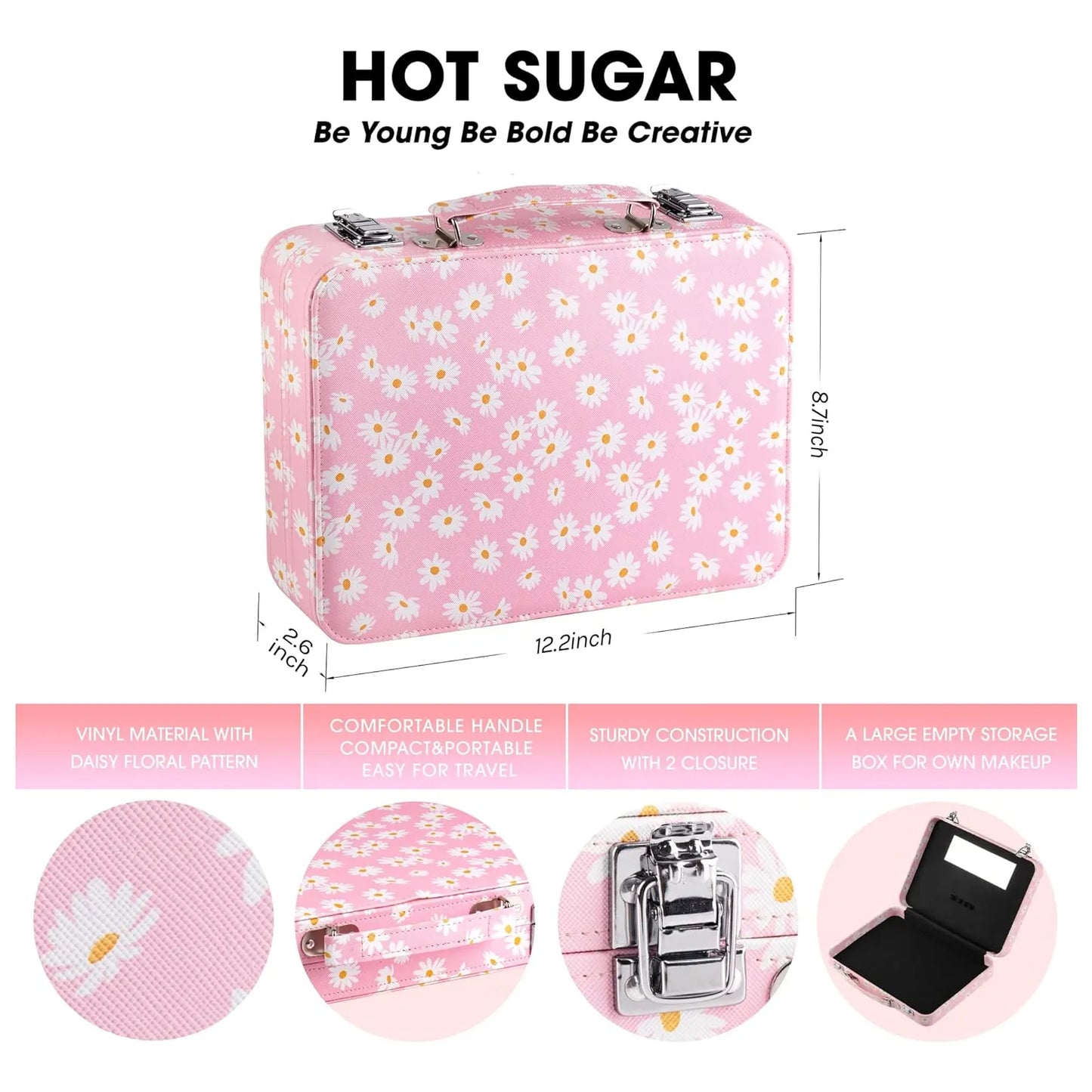 Kit De Maquillaje Hot Sugar Para Adolescentes 48 Sombras Estuche Reutilizable