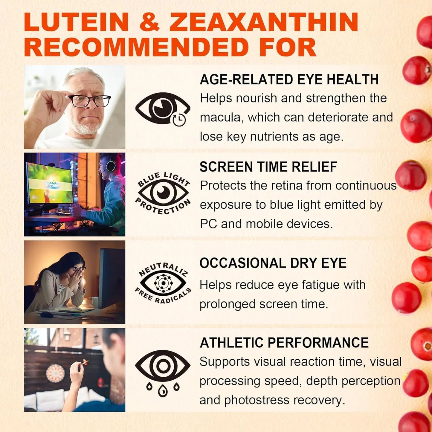 Gomitas De Luteina Y Zeaxantina 25 Mg Con Vitaminas A C E Y Astaxantina Para Salud Ocular