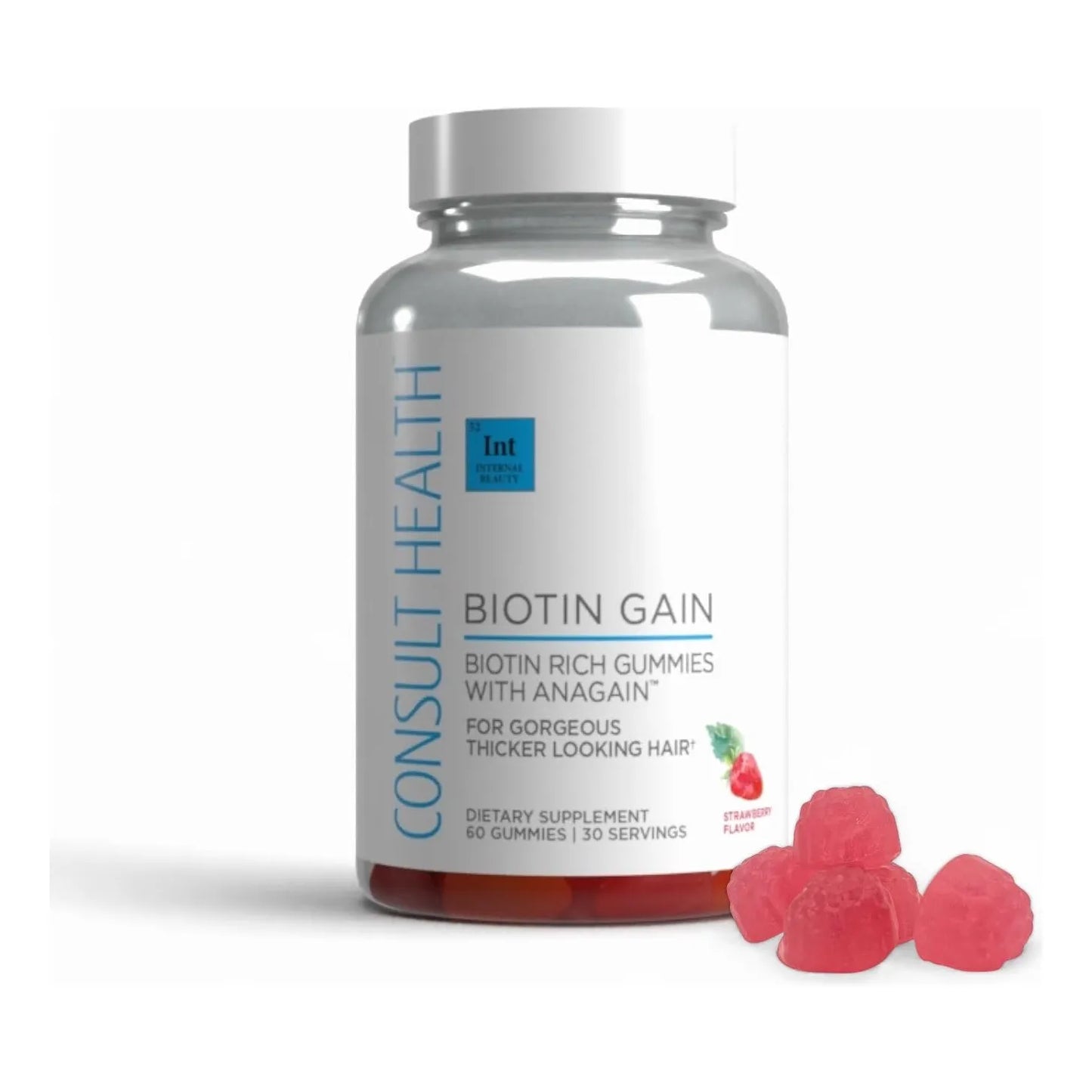 Gomitas De Biotina Con Anagain 10000 Mcg Para Cabello Fuerte Y Saludable