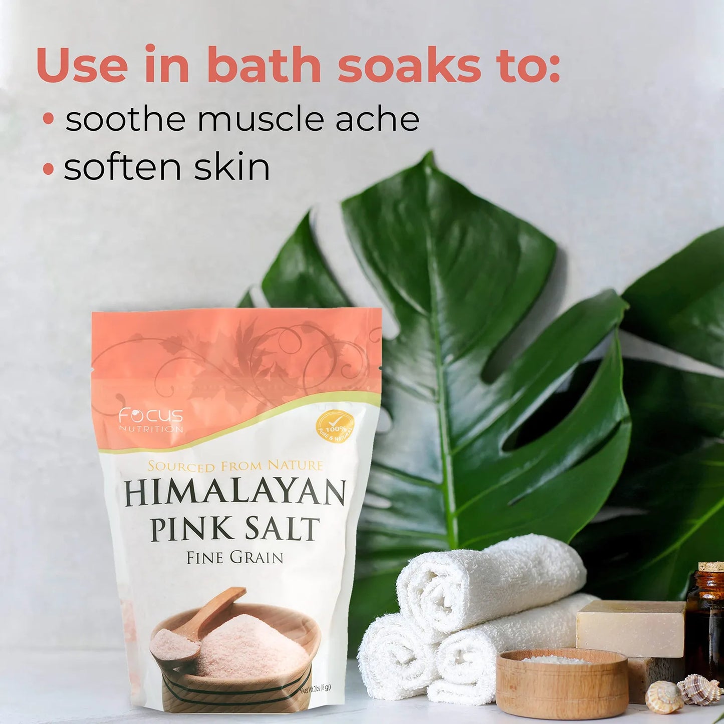 Sal Rosa Del Himalaya Grano Fino 100 Natural Bolsa Resellable 2 Libras Beneficios Saludables