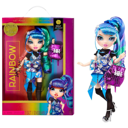 Muñeca De Moda Azul Y Verde De 22.86 Cm Con Accesorios Y Moc