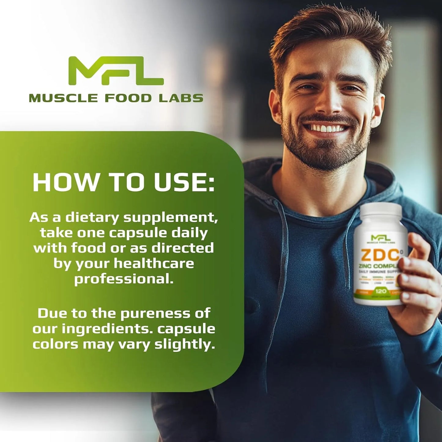 Vitamina C 500mg Con D3 Zinc Curcuma Jengibre Lisina Capsulas Vegetales 120 Unidades