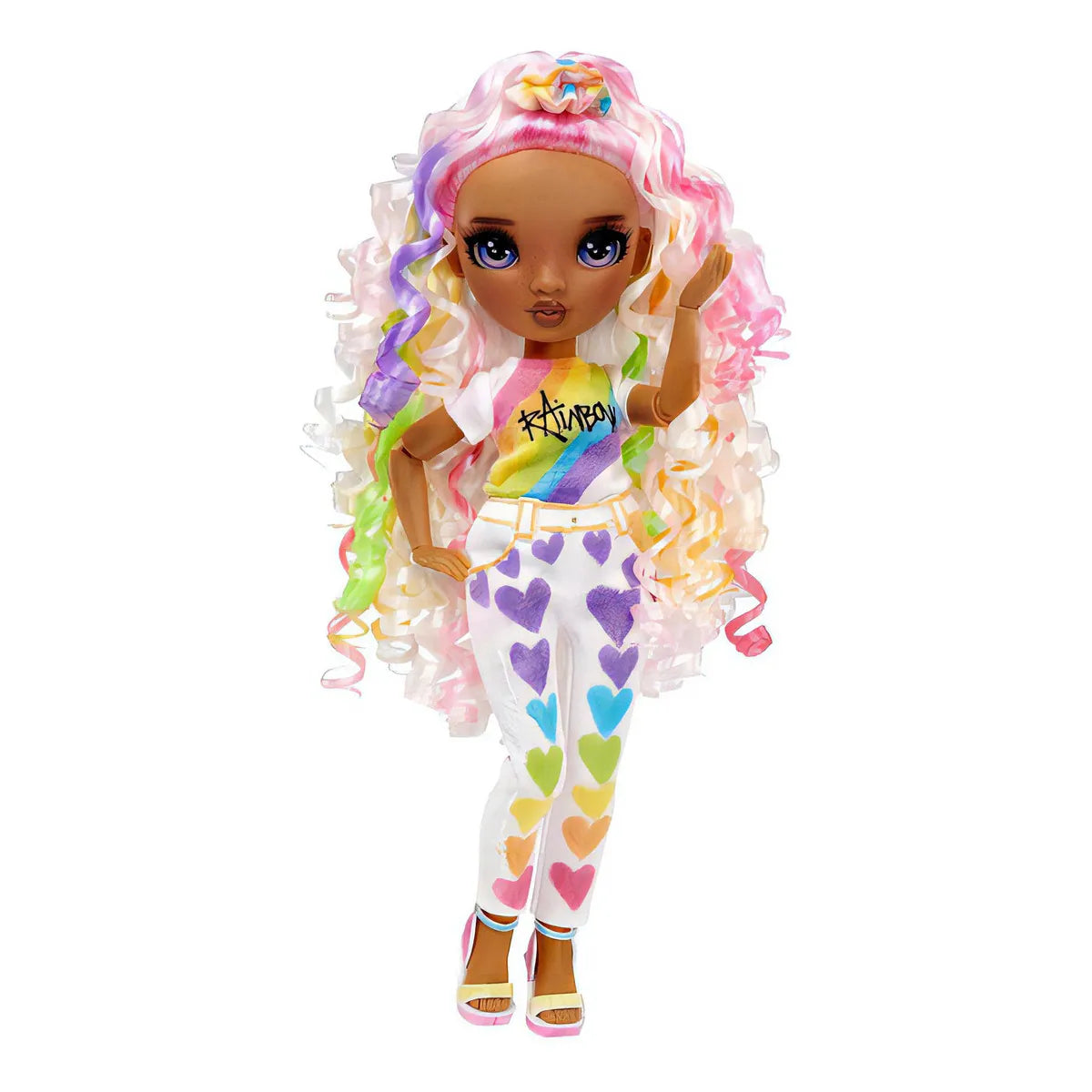 Rainbow High Color Create Ojos Morados Muñeca Articulada Con Accesorios Para Personalizar